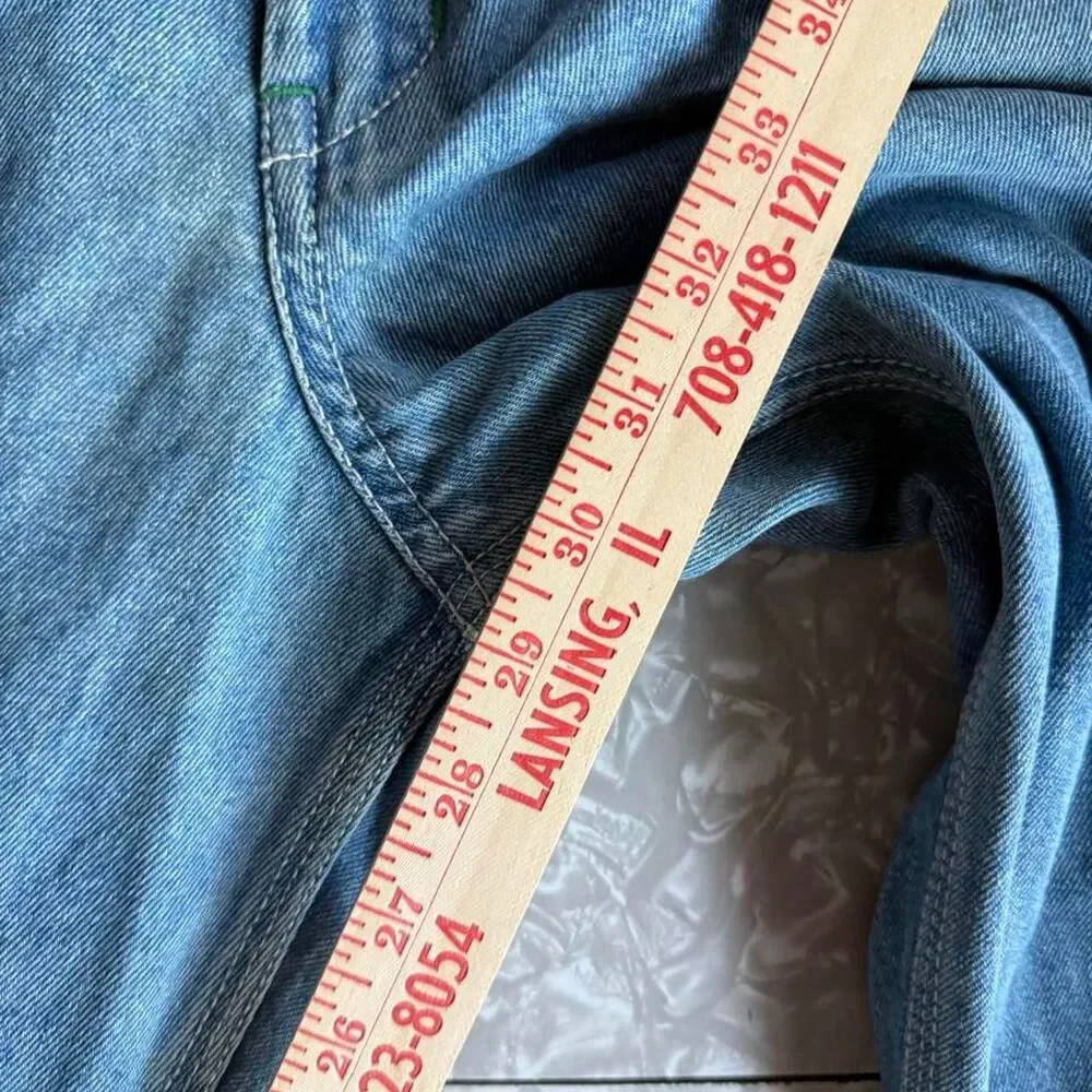 Vintage OshKosh blue denim overalls 42”